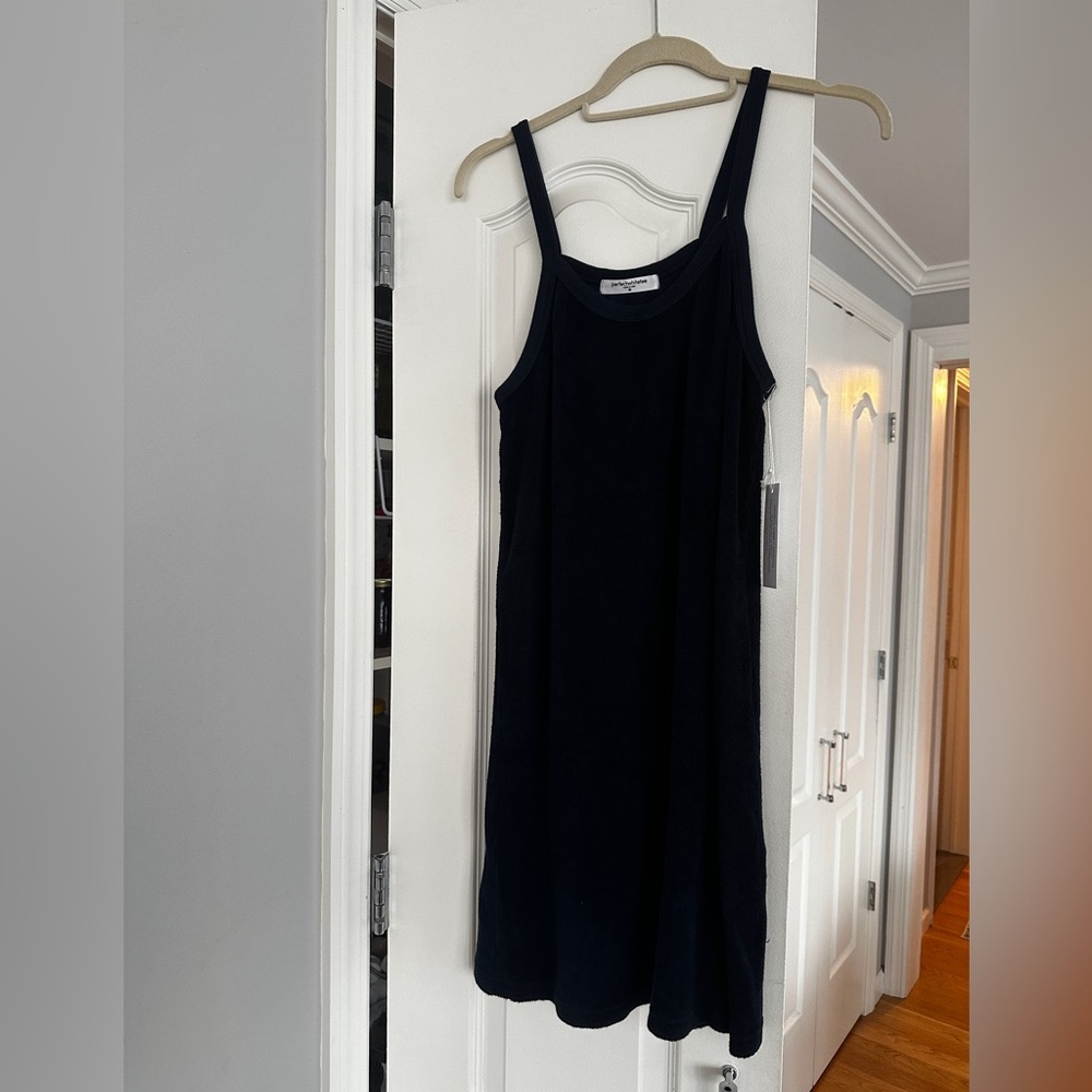 NWT Terry Cloth Slip Dress Navy Blue — Perfect White Tee Size M